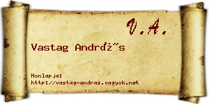 Vastag András névjegykártya
